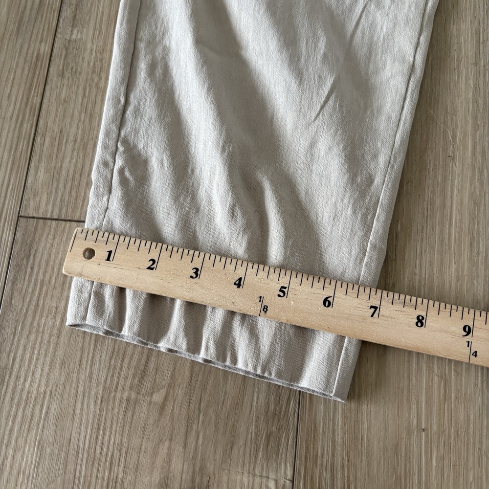 Orvis Pants Womens 8 Beige Mid Pull On Straight Leg Elastic Waist Stretch - Picture 2 of 8